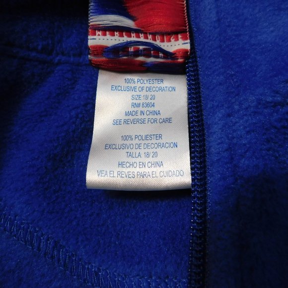 New York Mets MLB Pull Over Fleece Jacket Majestic Size Youth 18-20 - Picture 5 of 5